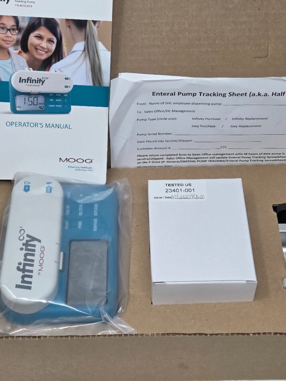 INFINITY ENTERALITE ENTERAL FEEDING PUMP MOOG W/ COLLAPSIBLE POLE NEW